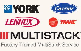 Factory Trained MultiStack Service, Trane, York, Carrier, Lennox, more ...