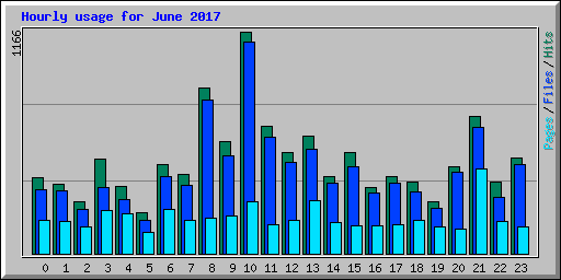Hourly usage for June 2017