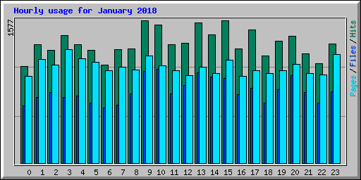Hourly usage for January 2018